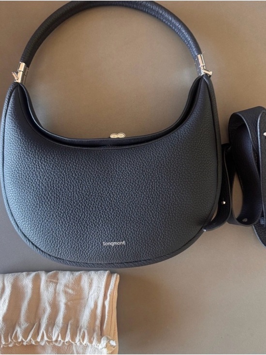 Songmont Handbags - Songmont Luna Black Leather Bag